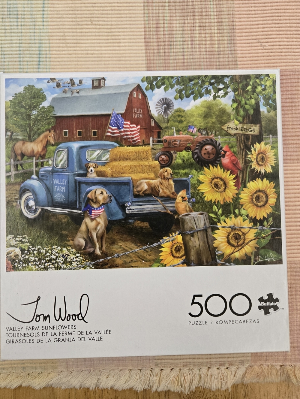 Buffalo Tom Wood Valley Farm Sunflowers 500 Piece Puzzle